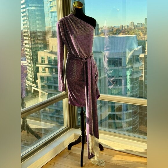 🆕 BRONX & BANCO 🧿 NWOT Starlight Rhinestone Embellished Mini Dress, Sz L US 8 - Picture 7 of 16